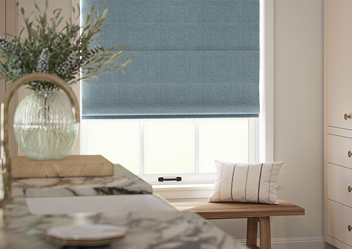 Roslin (Blackout), Tranquil Blue - Twist&Fit Roman Blind - Image 5